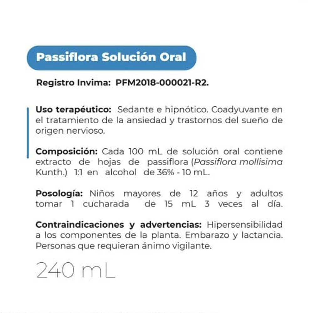 Passiflora 240ml - Image 2