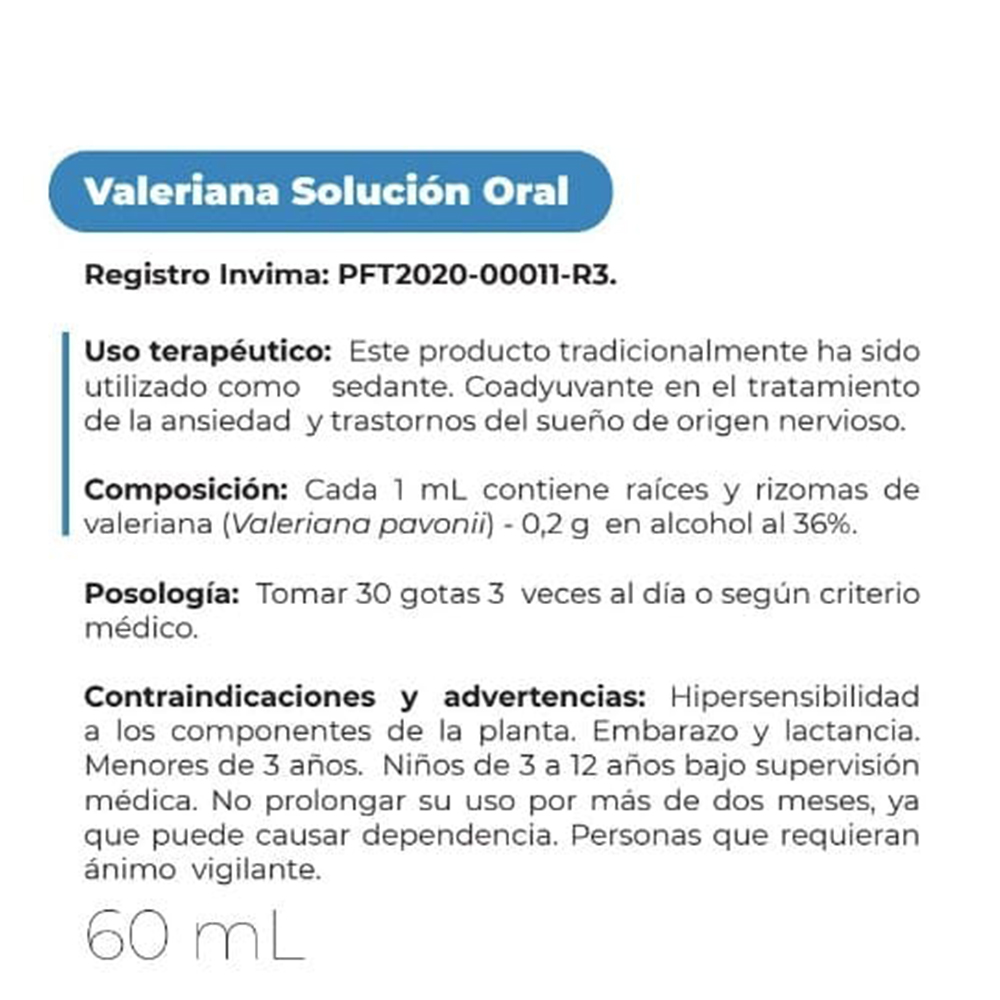 Valeriana 60ml - Image 2