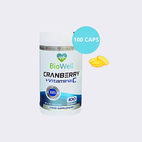 Cranberry + Vitamina C 100 unidades